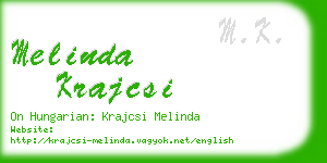 melinda krajcsi business card